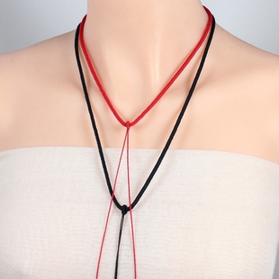 3mm手工编绳八股吊坠绳水晶玉佩横穿挂件弯管项链绳子素绳男女款