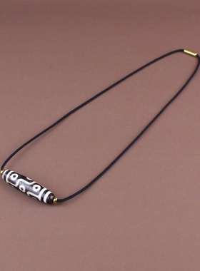 高端天珠专用挂绳横穿孔吊坠项链绳子男女士锁骨绳配绳钛钢不褪色