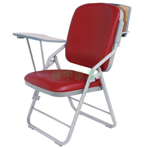 后置写字板折叠教会椅子礼堂椅诵经椅教堂用折叠椅培训椅带桌板