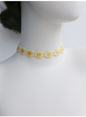 设计感童趣太阳花宽边个性choker