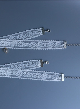 白蕾丝搭配甜美裙子夏季颈链项圈