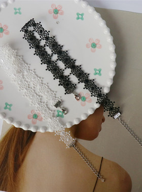 明星同款晚宴简约蕾丝锁骨链项圈