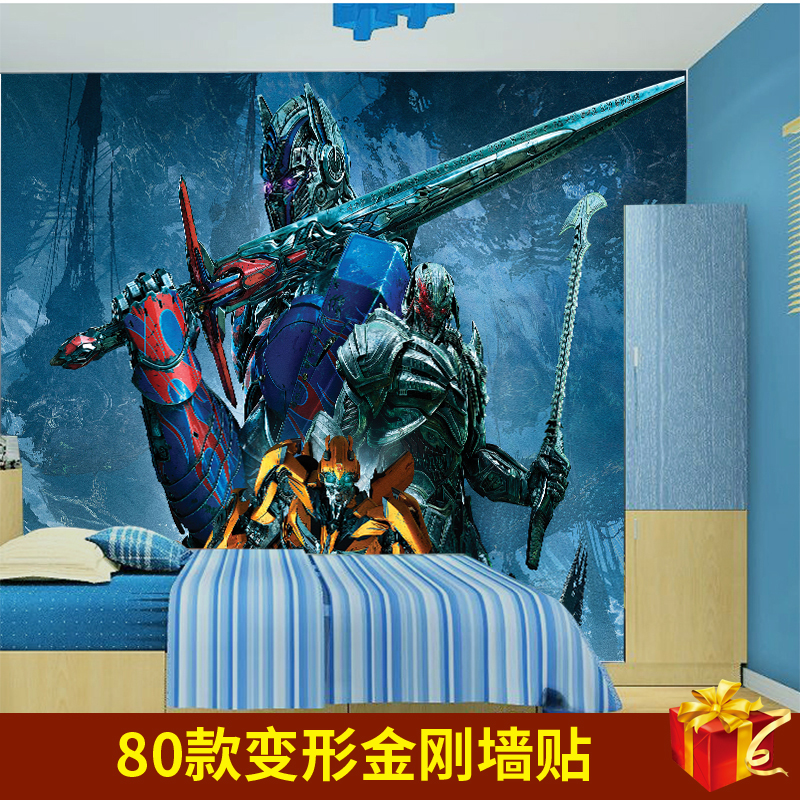 变形金刚大黄蜂擎天柱威震天汽车人墙贴壁画贴画海报贴图自粘贴纸