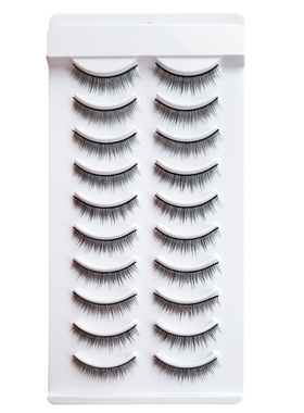 朵昕A03自然日常COS妆上睫毛硬梗撑双眼皮假睫毛淡妆裸妆10对