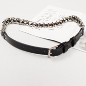 个性 简约高级感链条拼接真皮腰带时髦朋克暗黑风百搭双层腰链皮带