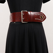 装 复古美式 小众镶嵌铆钉字腰带皮带潮流高级感流行百搭2025新款 饰