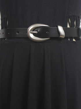 2023秋冬新款女士时尚百搭撞色金属扣皮带UAWA30149