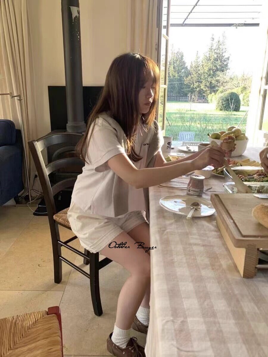 구매자 매장  반넷 여덟 우유 새로운 단색 폴로 칼라 문자 자수 반팔 티셔츠