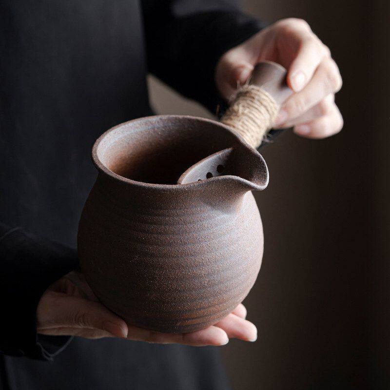 手工老岩泥罐罐煮茶壶家用侧把