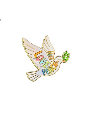 和平鸽世界和平金属徽章胸针饰品