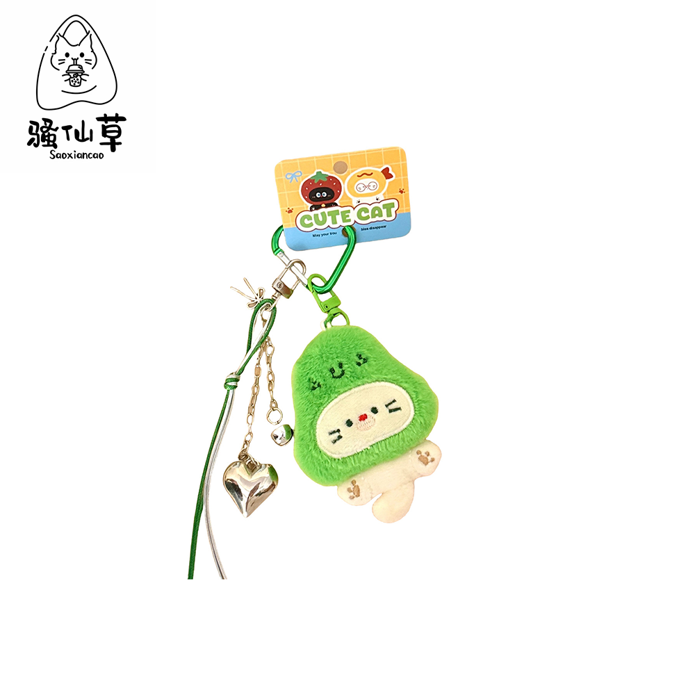 可爱小动物毛绒玩偶公仔钥匙链小猫小狗少女心钥匙扣挂坠包包装饰