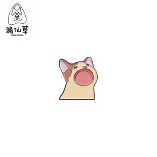 饰品 卡通可爱动物金属张嘴猫咪徽章胸针配饰小猫胸章衣服包包装