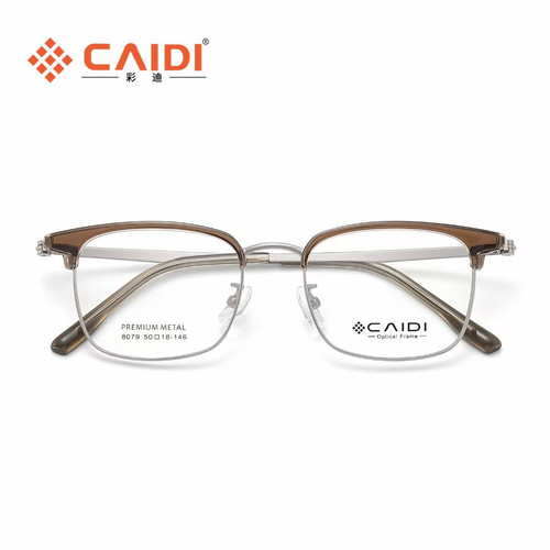 CAIDI彩迪8036眉毛TITANIUM纯钛近视眼镜框8079
