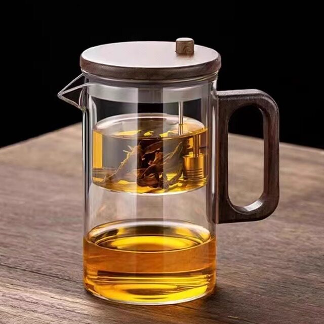 玻璃过滤茶壶一键出水高档水壶