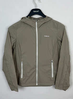 探路者防晒衣女 24新春夏新款户外运动轻薄透气皮肤衣TAZZBM82707