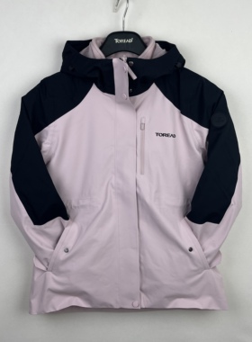 探路者冲锋衣女23秋冬新款户外防风保暖三合一登山服TAWWBL92724