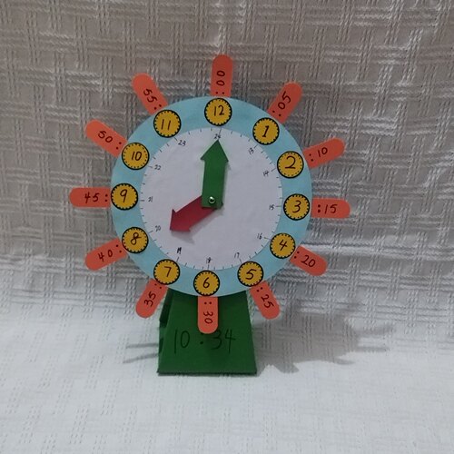 儿童学习时钟教具幼儿园学认识钟表和时间认知模型小学生数字玩具