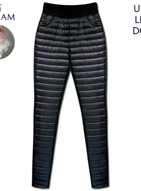 2025冬季新款羽绒裤女铅笔裤中腰保暖加厚外穿显瘦白鸭绒修身棉裤