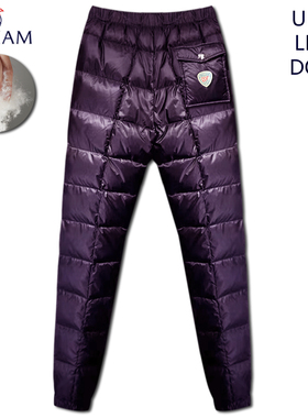 2025冬季新款 羽绒裤女 保暖高腰加厚外穿显瘦白鸭绒大码防寒棉裤