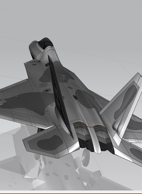 F22隐身战斗机高级仿真飞数模型三维立体文件多种设计素材成品