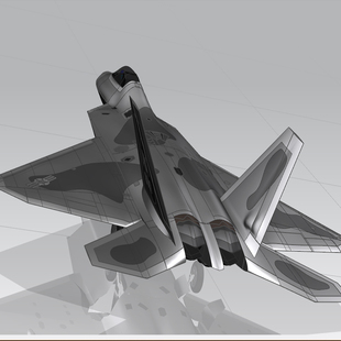 F22隐身战斗机高级仿真飞数模型三维立体文件多种设计素材成品