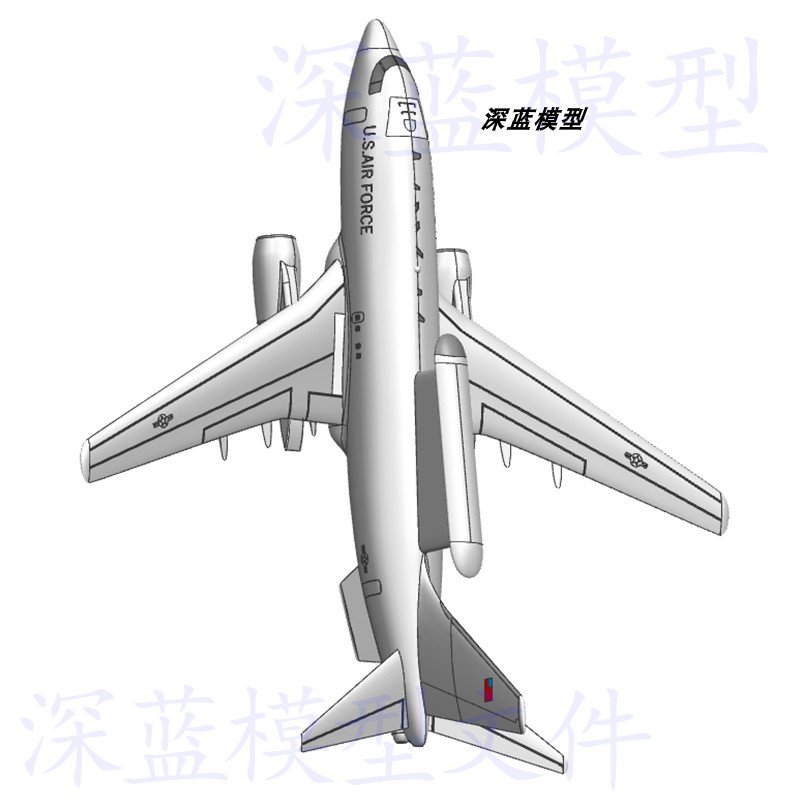 E7预警机飞机猜想图三维工业模设计素材/源文件