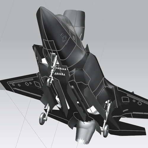 f35隐身战斗机仿真数模立体模型