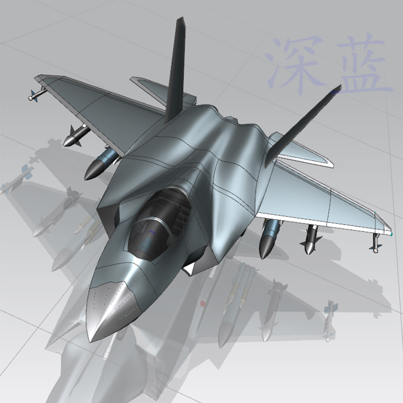 歼35隐身舰载机高仿真飞机航模型三维立体文件成品多种格式可转换