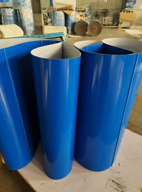 蓝色食品级PU压面机月饼机小型平面流水线输送带环形耐磨工业皮带