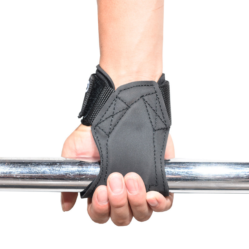 护腕助力带硬拉健身手套男单杠引体向上辅助带握力牛皮护护掌室内