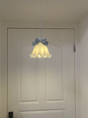 风铃feeling原创卧室床头灯氛围灯学生宿舍灯蓝色蝴蝶结小夜灯