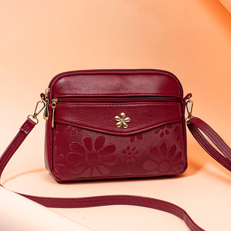 女士斜挎包荔枝纹压花简约单肩包夏季新款手机挎包韩版潮流贝壳包