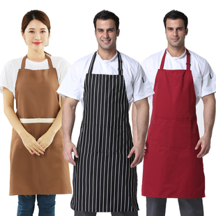围裙厨房围裙厨师围裙饭店餐厅咖啡店快餐店食堂餐饮工作围腰挂脖