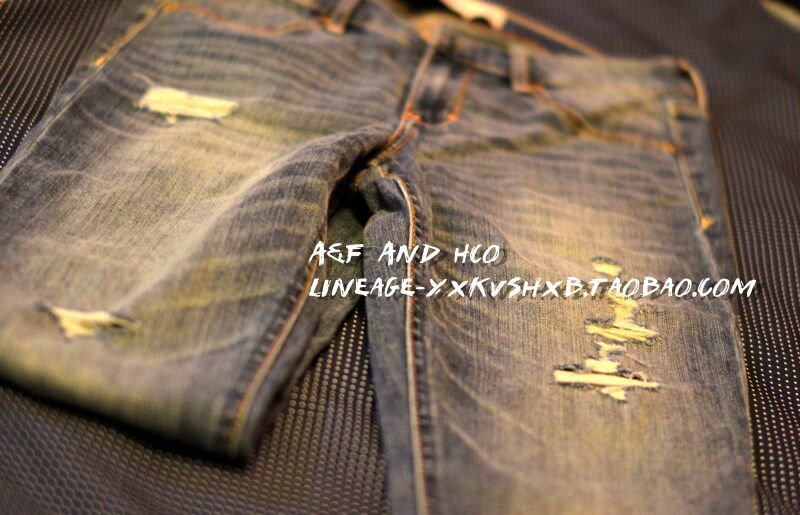 A&F旗下Hollisterhco海鸥现货女款 磨破牛仔刺绣短裤热裤