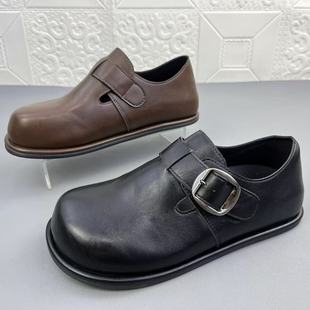 高品质新款 奥莱撤柜处理时尚 休闲真皮乐福鞋 女鞋 防滑耐磨博肯单鞋