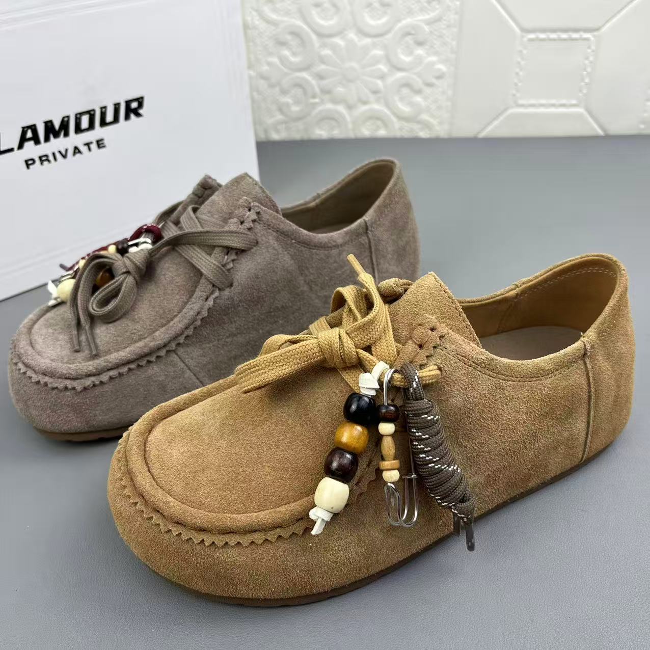 真皮时尚休闲德训博肯鞋女鞋单鞋