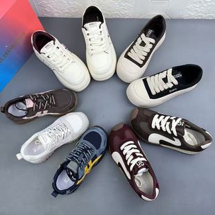 奥莱撤柜处理时尚休闲牛皮德训女鞋高品质新款真皮防滑运动鞋单鞋