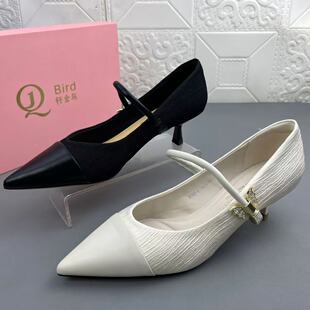 防滑耐磨尖头通勤浅口单鞋 高品质新款 一字带女鞋 奥莱撤柜处理时尚