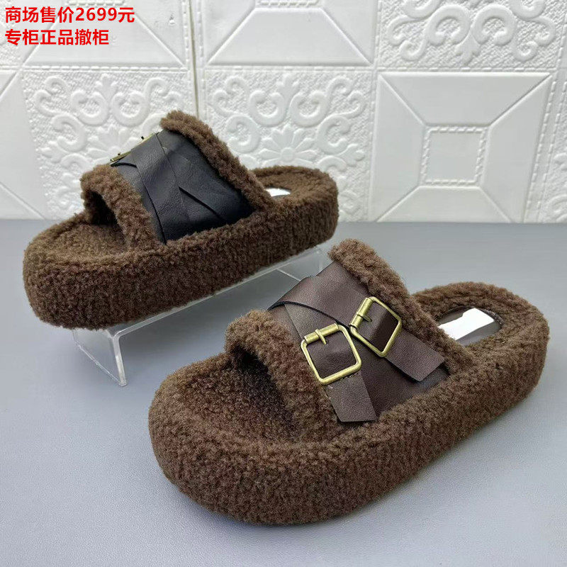 商场撤柜处理时尚休闲女鞋欧洲站新款防滑加绒一字拖鞋平底家居拖,女鞋,一字拖,淘宝优惠券,粉丝福利购,淘宝优惠卷