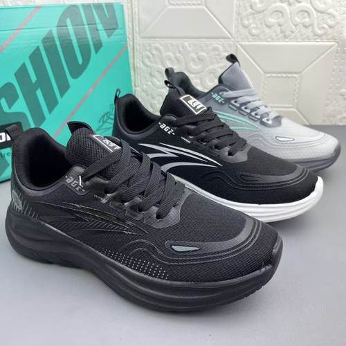 高品质新款透气时尚飞织男鞋跑鞋