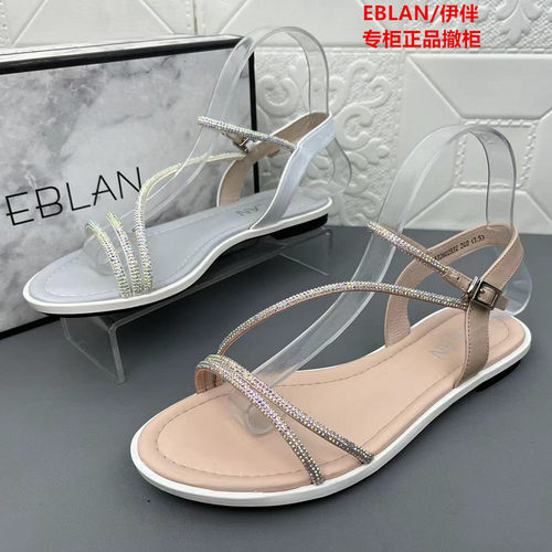 EBLAN/伊伴正品处理羊皮女鞋凉鞋