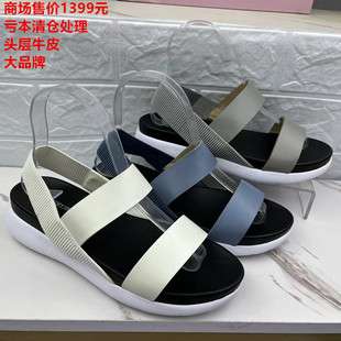 商场断码处理时尚休闲头层牛皮女鞋外贸夏季新款里外全真皮皮凉鞋