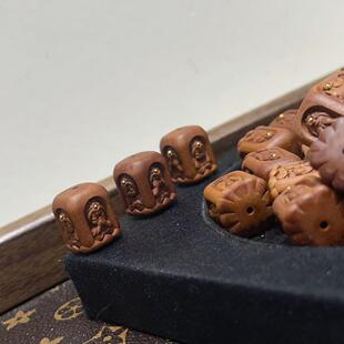 迈索尔老山檀四不扎基拉姆通孔配件 DIY文玩佛珠手串项链 TY2570