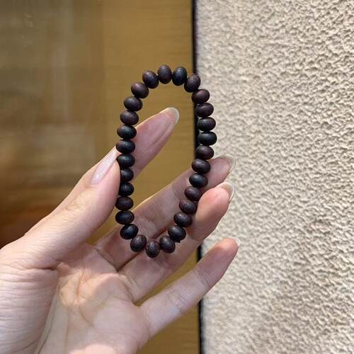 天然降真香沉香算盘珠手链手串 6*8mm 文玩饰品 DM305