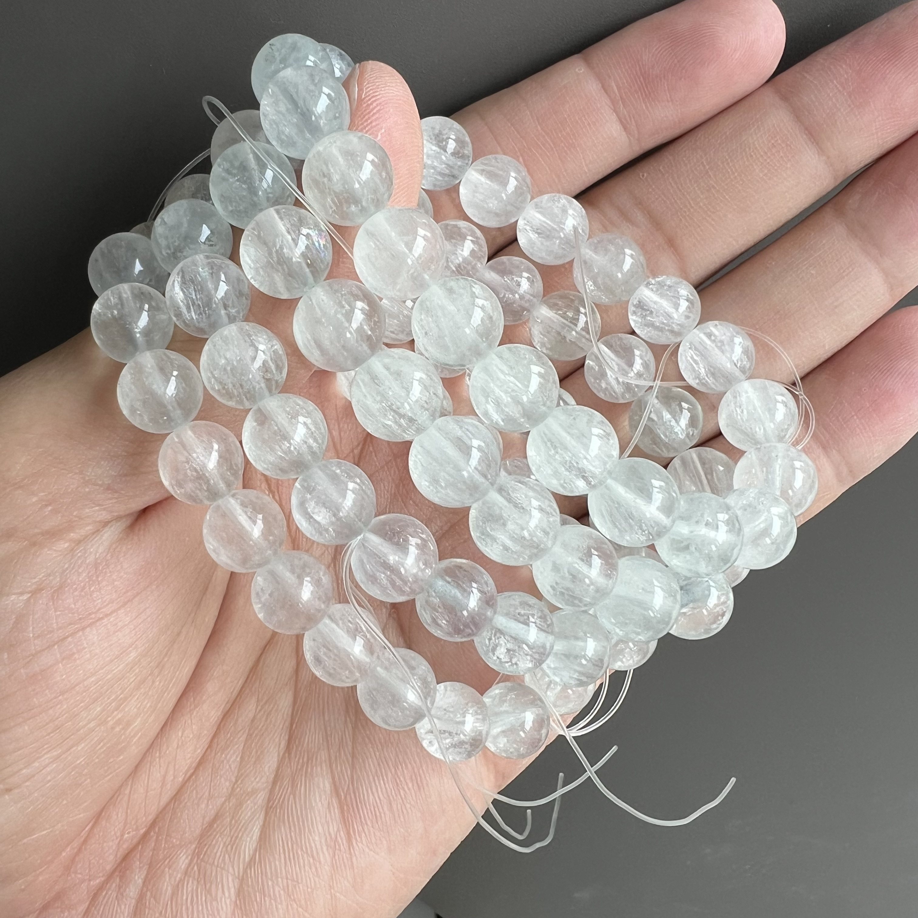 薄荷绿拉丝绿萤石手链 天然水晶手串饰品礼物 LH615