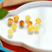 天然蜜蜡柿子通孔配件 LH633 diy手工手串项链 11mm