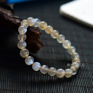 XL462 简约百搭饰品礼物 天然橙月光石手链女款 单圈水晶手串时尚