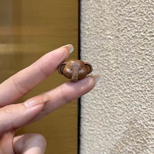 老桃木小象 diy佛珠配饰隔珠配件手工编织手绳项链文玩 DM276