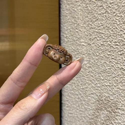 老桃木大耳朵象 diy佛珠配饰隔珠配件手工编织手绳项链文玩 DM277