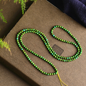 3mm 4mm 6mm 菜籽绿菱镁矿半成品 DIY散珠佛珠手串项链 TY1356
